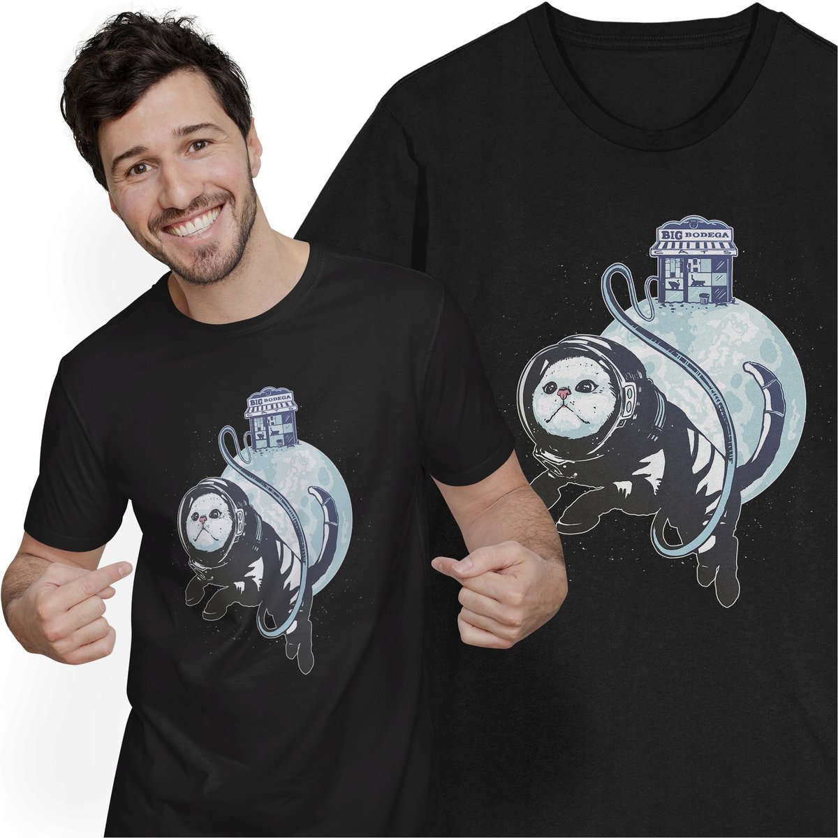 Koszulka Kot Astronauta Kotek Kosmonauta Ziemia Zwierzęta Kosmos