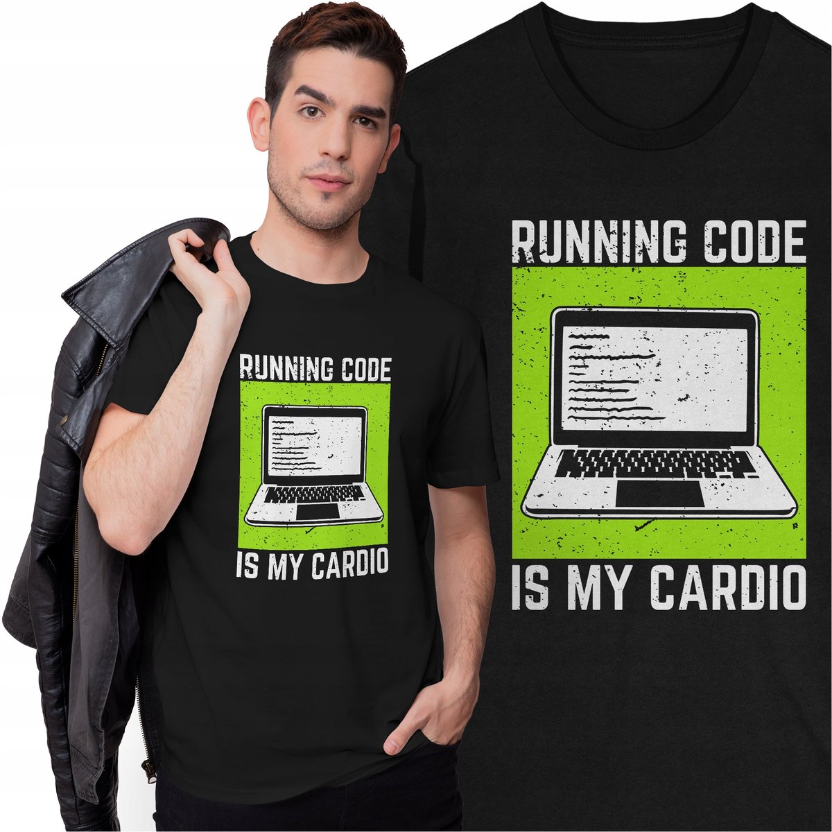 Koszulka Dla Informatyka Programisty Trening Siłownia Cardio Kodowanie