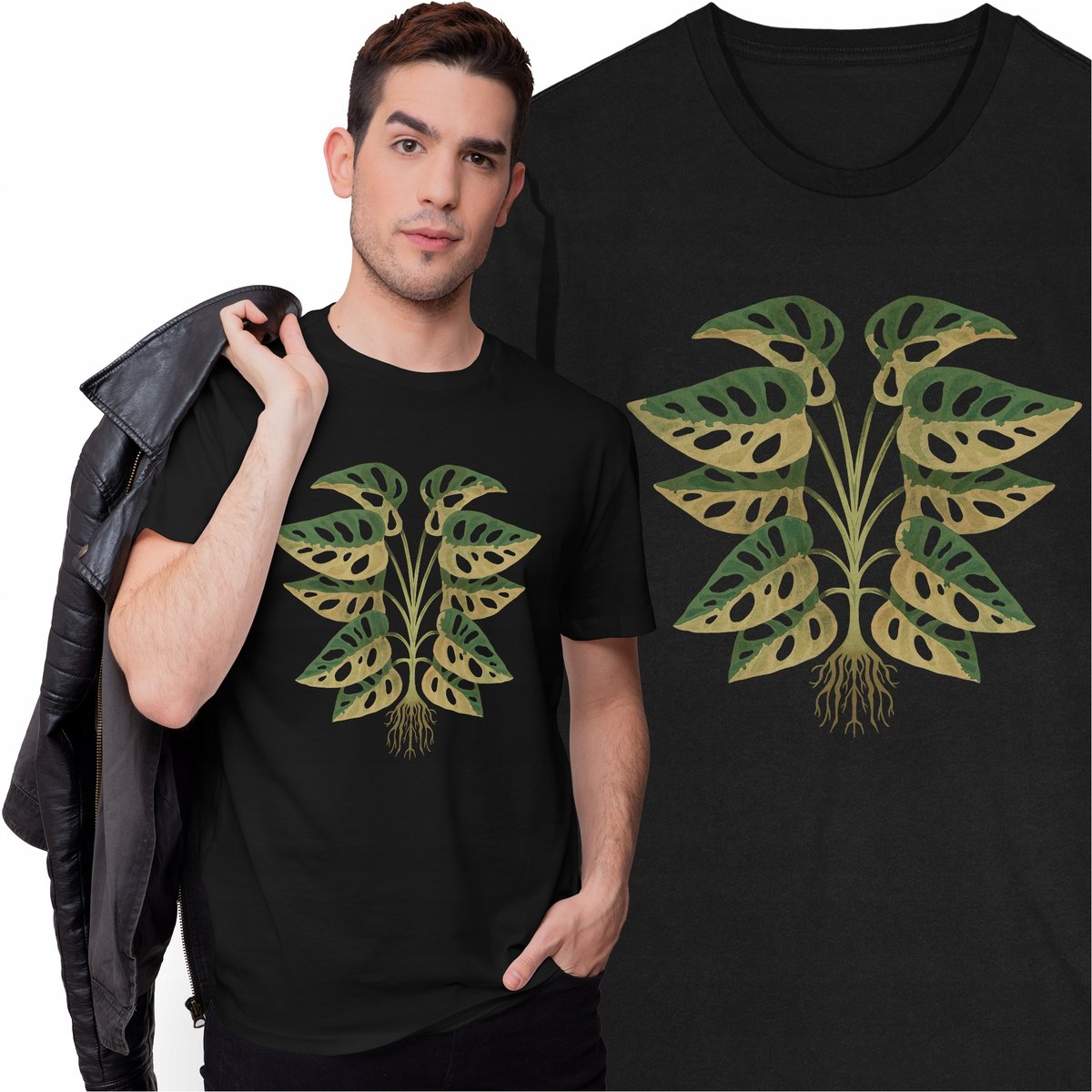 Koszulka Monstera Roślina Roślinność Tropikalna Kwiat Drzewko