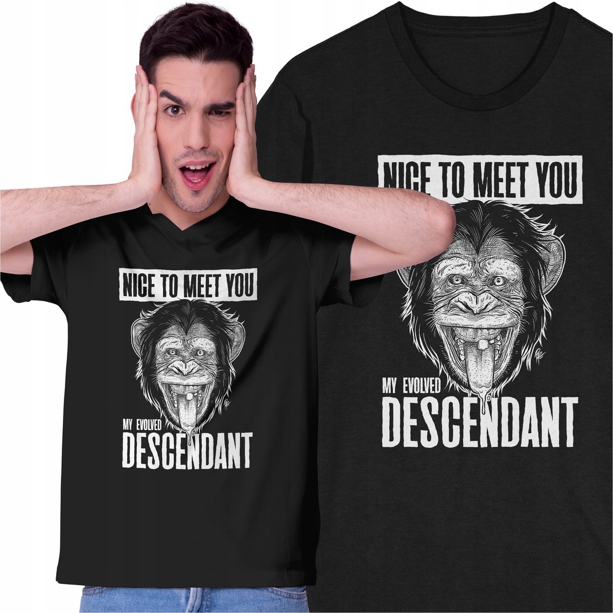 Koszulka Małpa Goryl Zwierzęta Natura Środowisko Las Dżungla Monkey Zoo