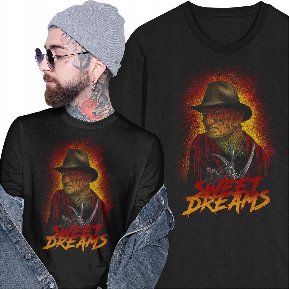 Koszulka Freddy Krueger Koszmar Z Ulicy Wiązów Horror Klasyk Sweet Dreams