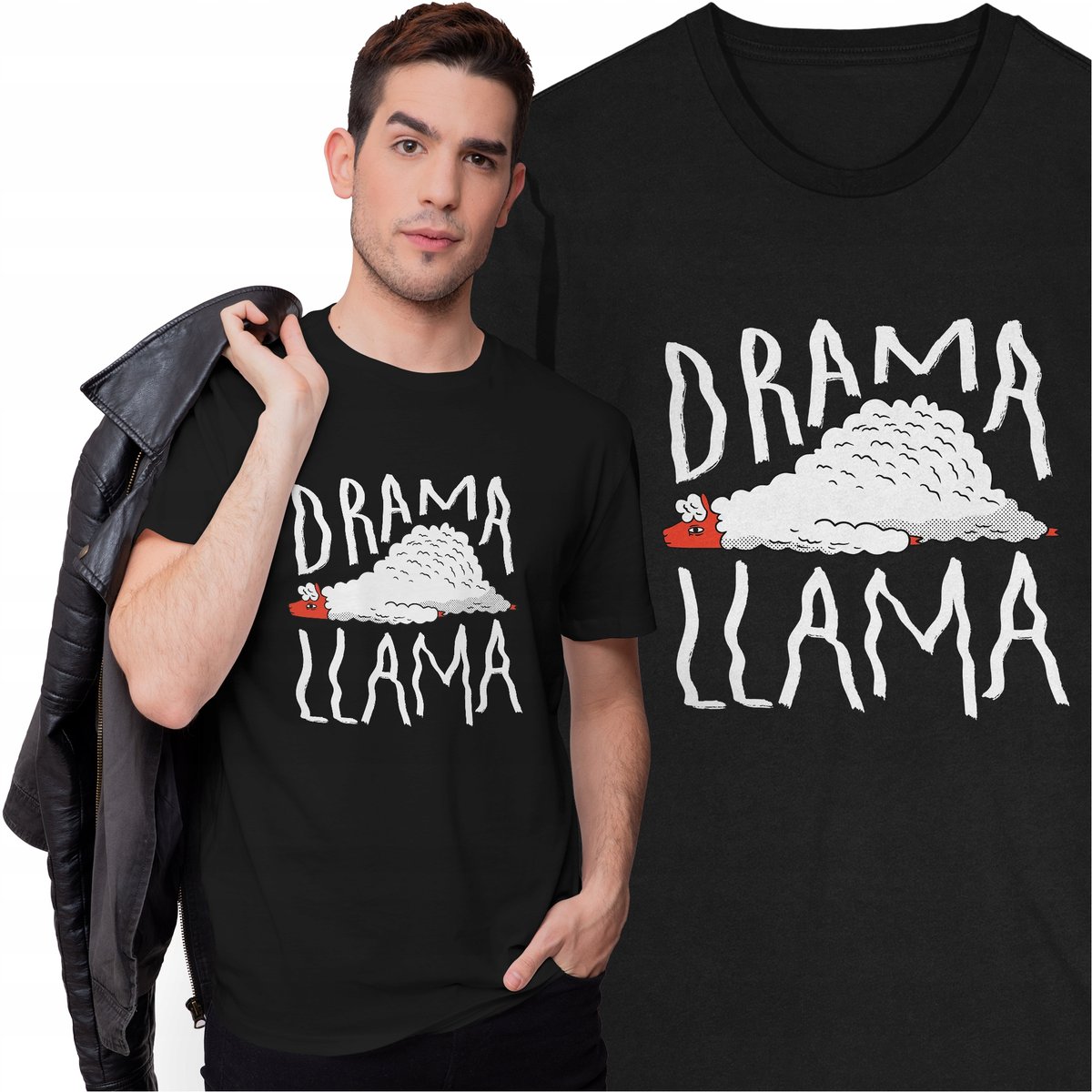 Koszulka Lama Zwierzęta T-shirt z Lamą Śmieszny Prezent