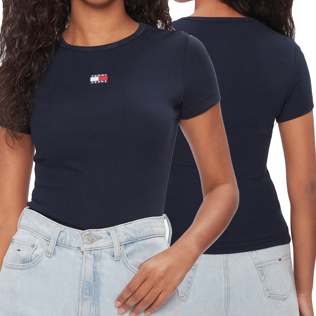 Tommy Jeans t-shirt koszulka damska granatowa DW0DW17881-C1G M