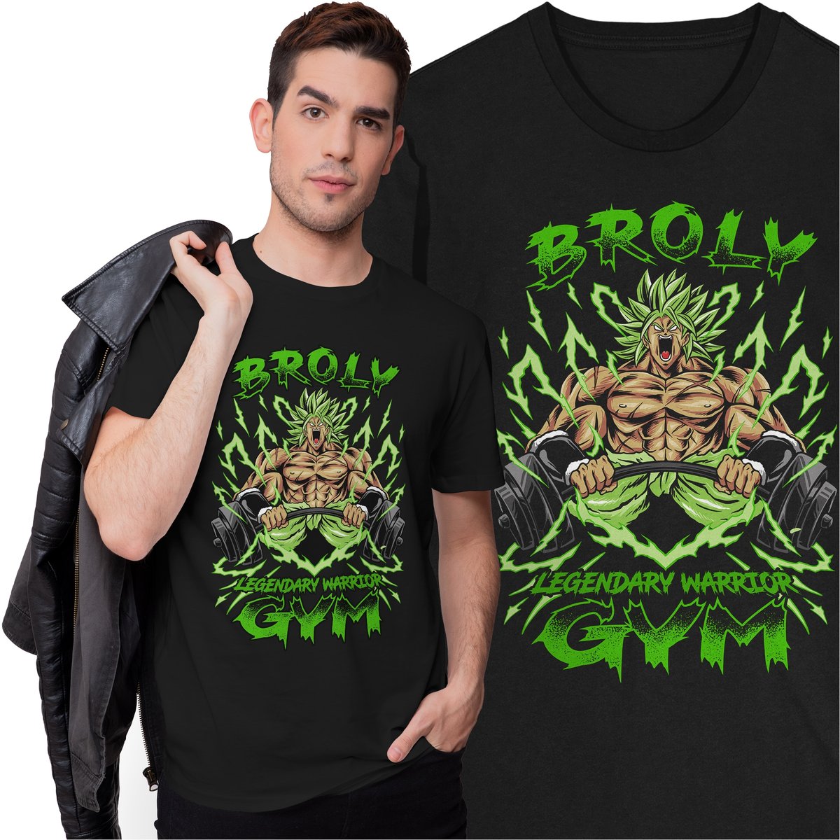 Koszulka na Siłownię Trening Broly Dragon Ball Goku Vegeta Anime Manga