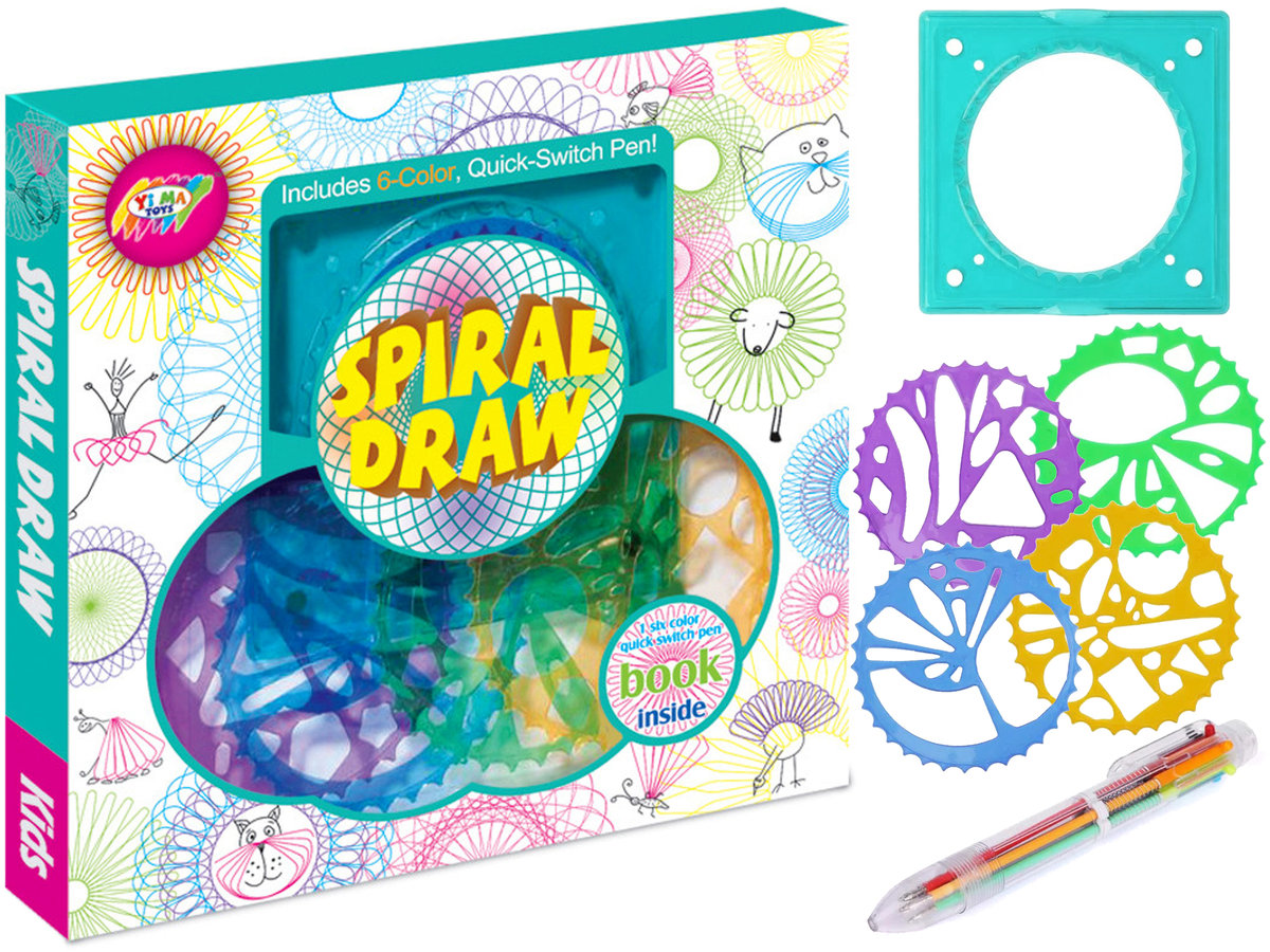 SPIROGRAF MEGA ZESTAW DO RYSOWANIA PISAKI NAUKA ZABAWA EDUKACJA RYSOWANIE