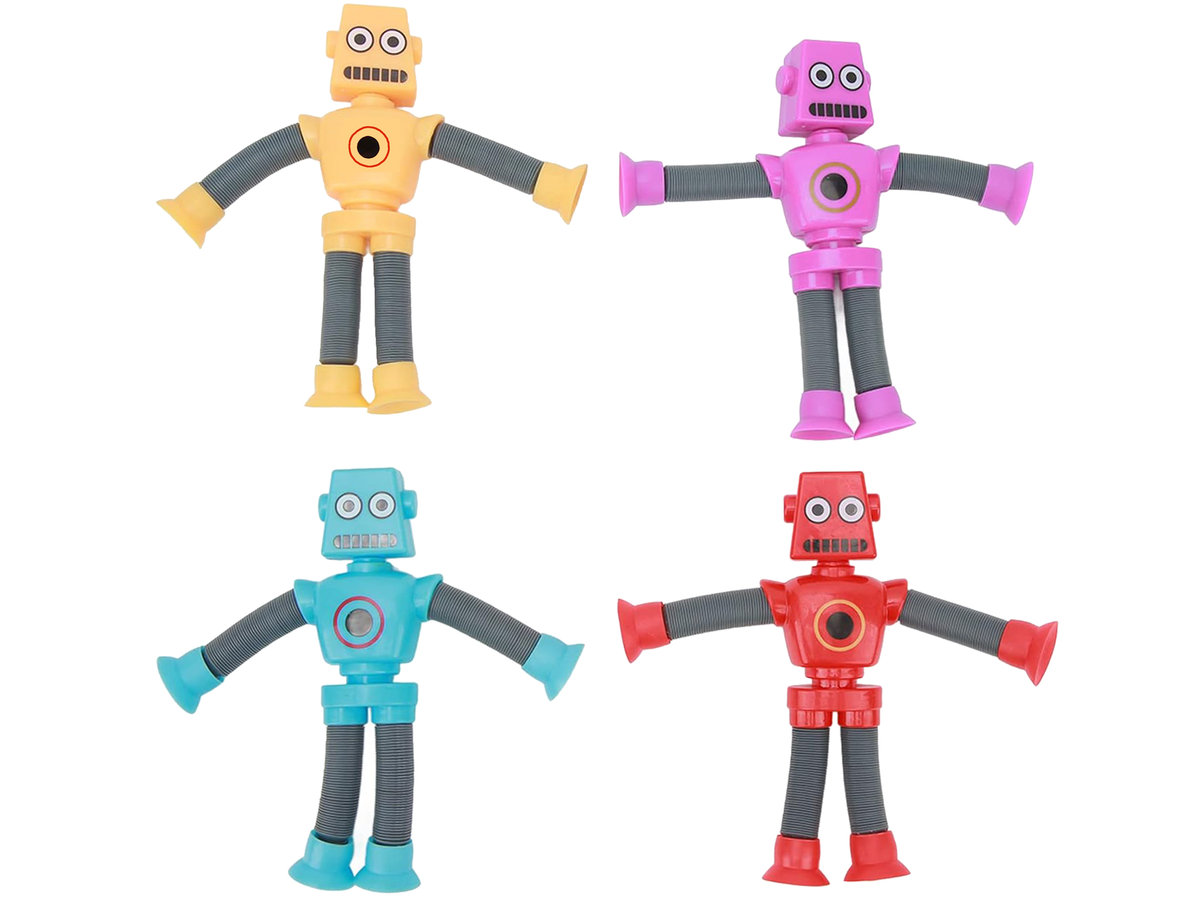Teleskopowa Przyssawka Robot Figurka Sprężynka Sprężynowa Mix