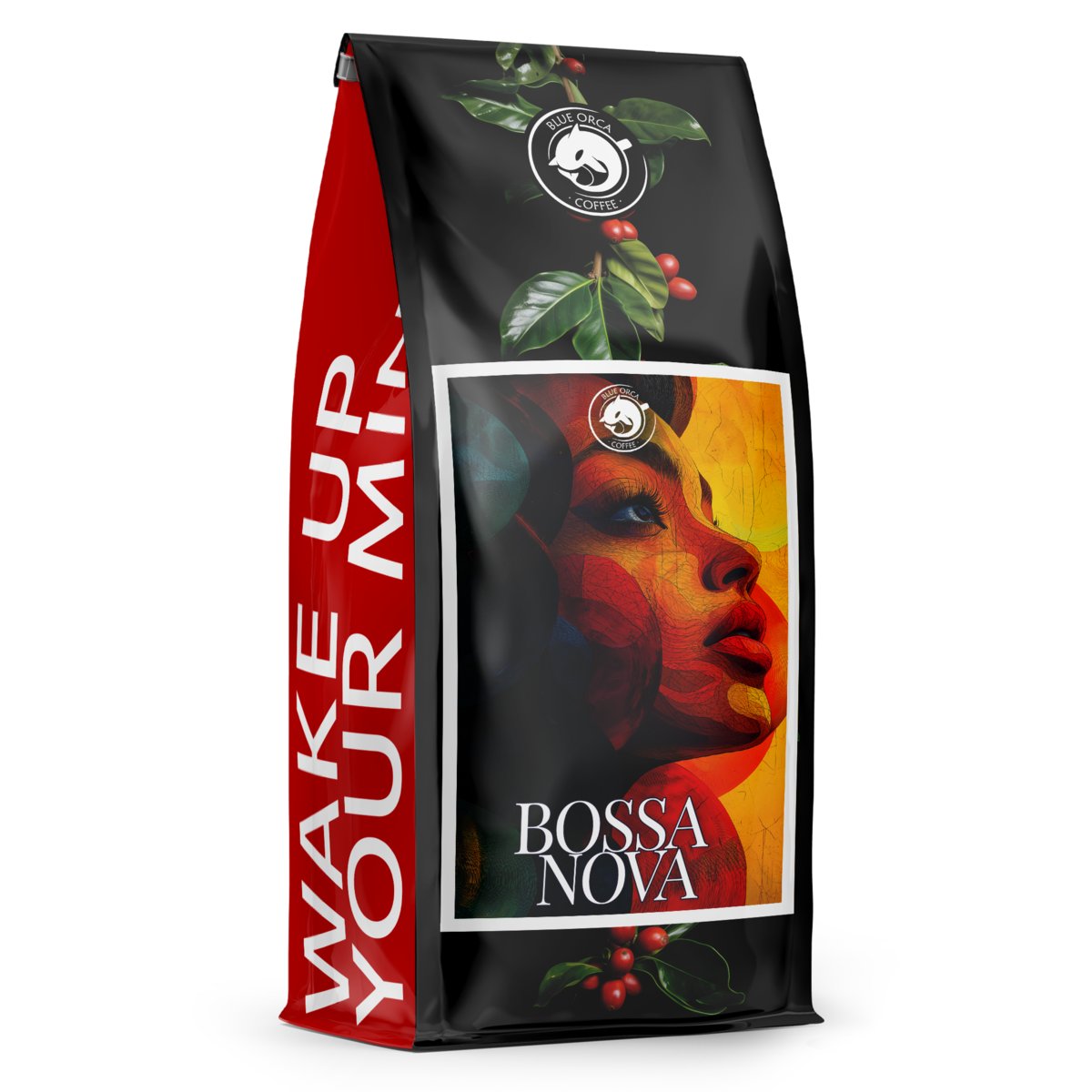 Kawa ziarnista 1kg  - BOSSA NOVA 100% Arabica - ŚWIEŻO PALONA BLUE ORCA