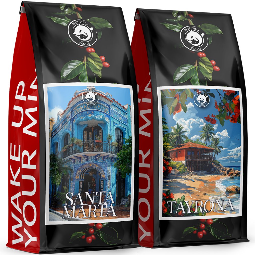 Kawa ziarnista 2x1kg  - SANTA MARTA + TAYRONA - 100% Arabica ŚWIEŻO PALONA