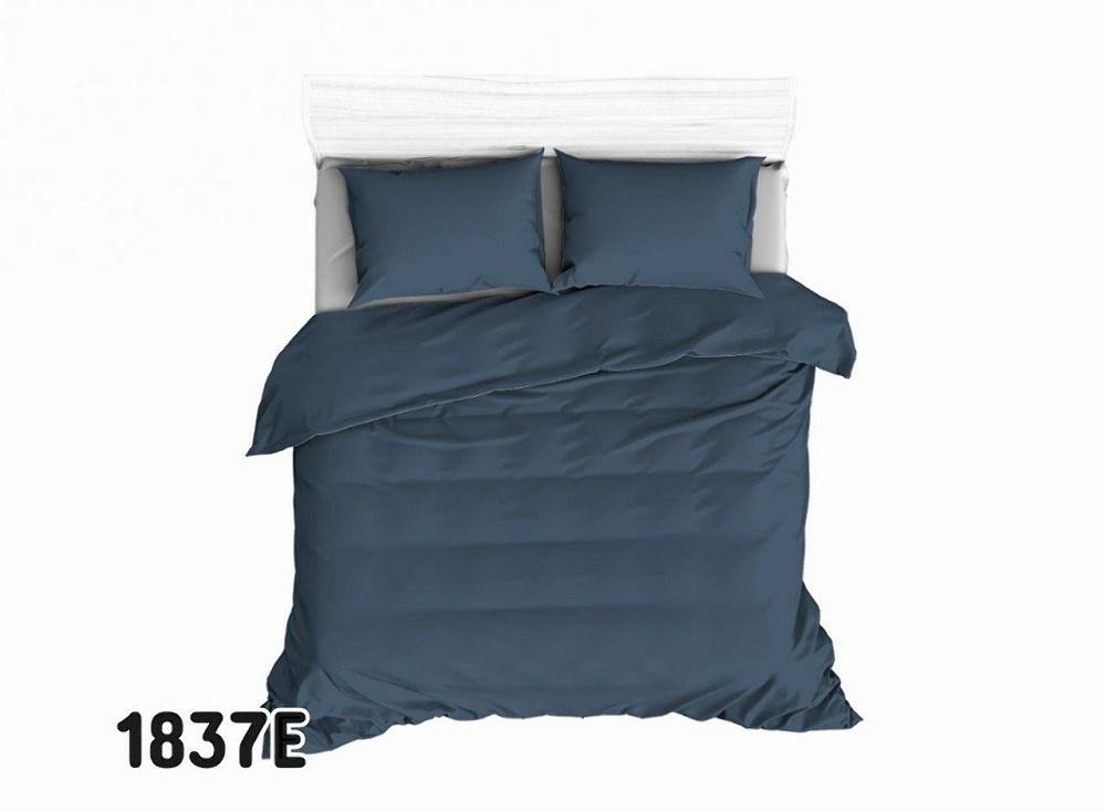 Poszwa 160x200 niebieska ciemna jednobarwna