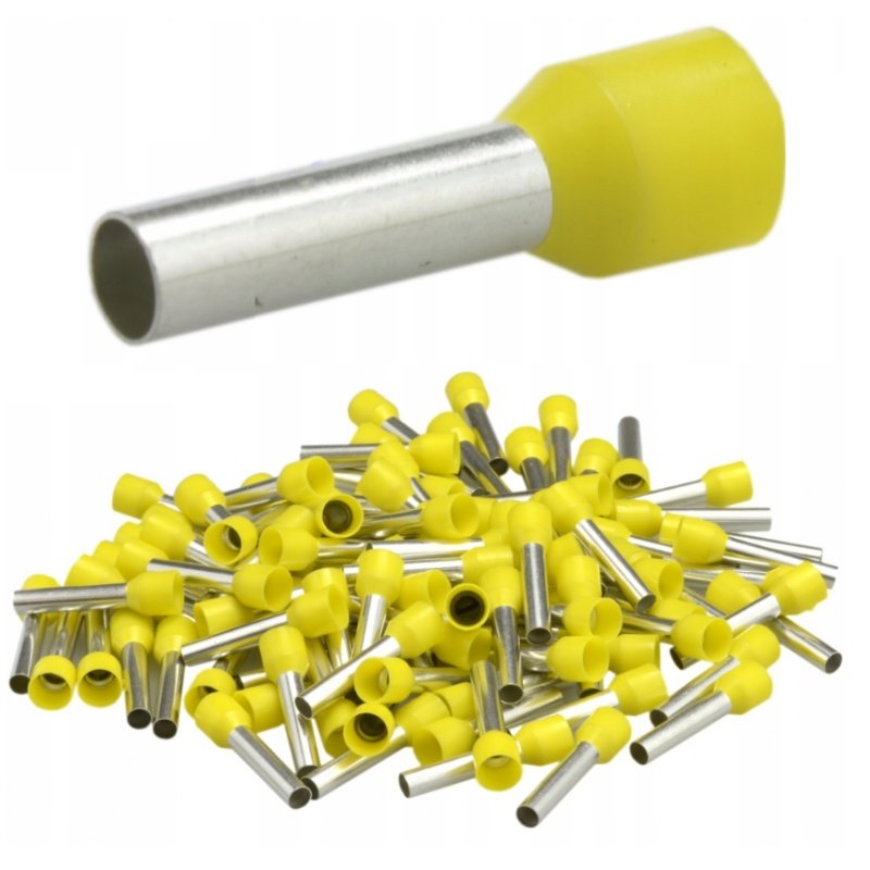 Końcówka tulejkowa izolowana 6,0/12 żółta (100 szt.)