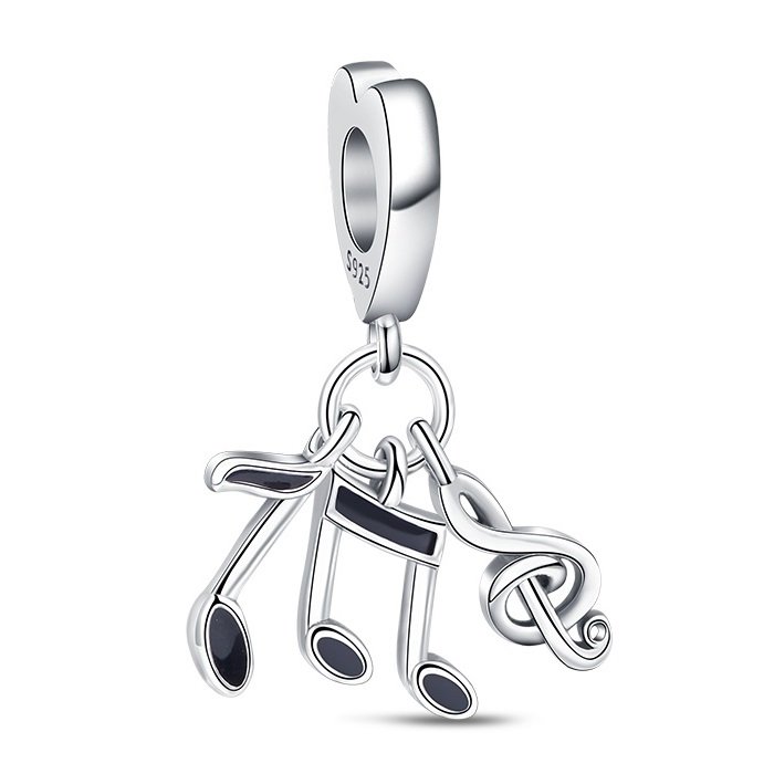 Zawieszka SREBRO 925 Charms koralik do PANDORA Nuty Klucz Wiolinowy