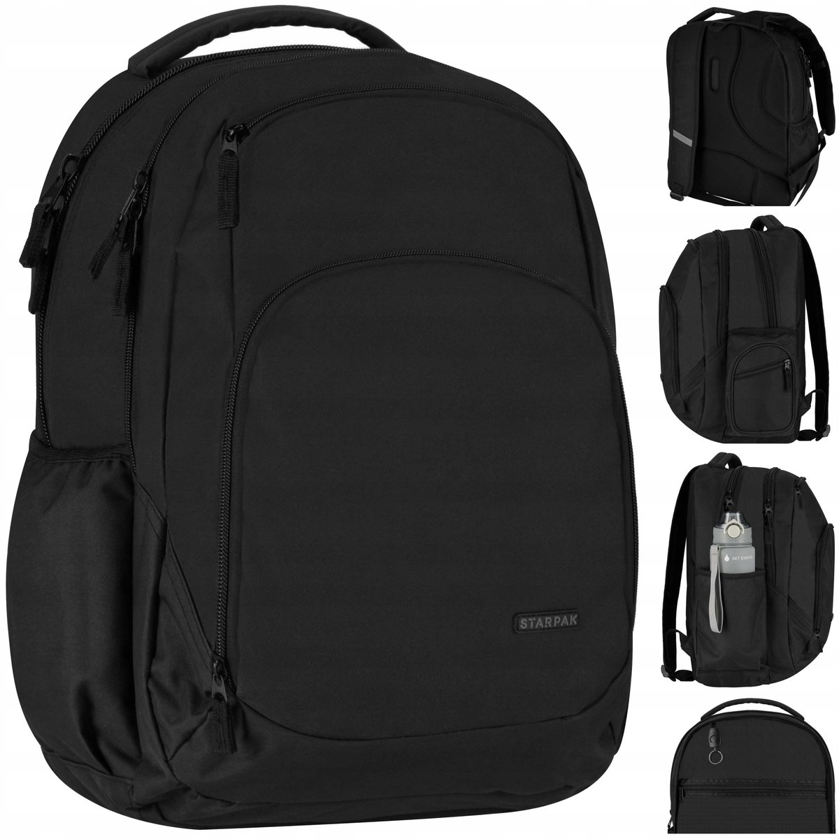 Starpak Plecak Szkolny Młodzieżowy Black 541521