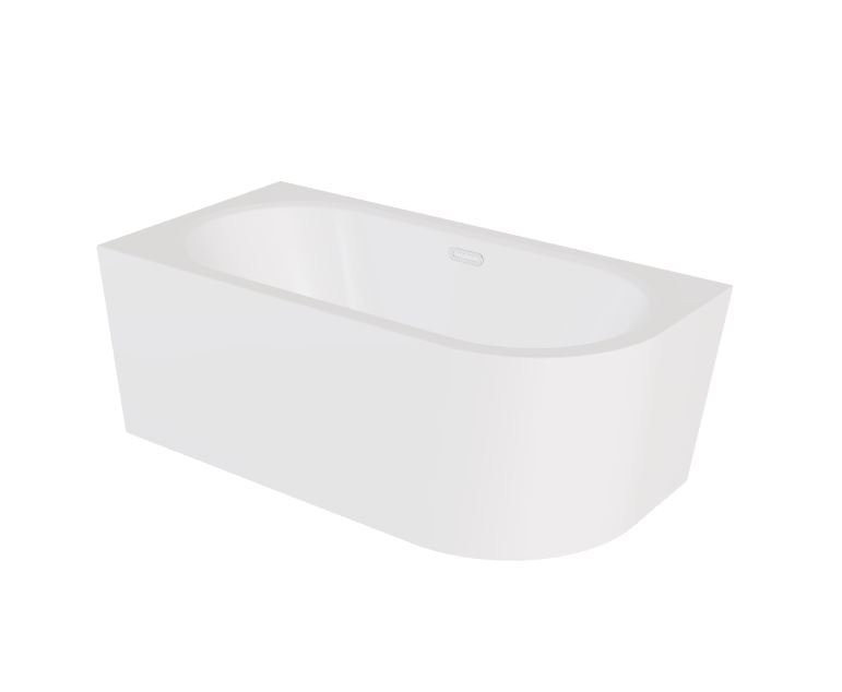 Wanna narożna lewa Besco Avita A-line 150x75 cm biały połysk syfon klik-klak chrom z przelewem slim WAA-150ALS