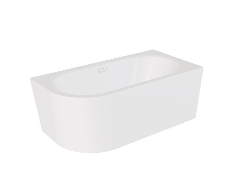 Wanna narożna prawa Besco Avita A-line 160x75 cm biały połysk syfon klik-klak chrom z przelewem slim WAA-160APS