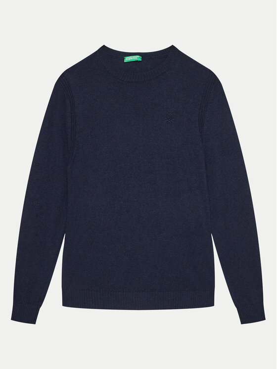 United Colors Of Benetton Sweter 1032C106W Granatowy Regular Fit