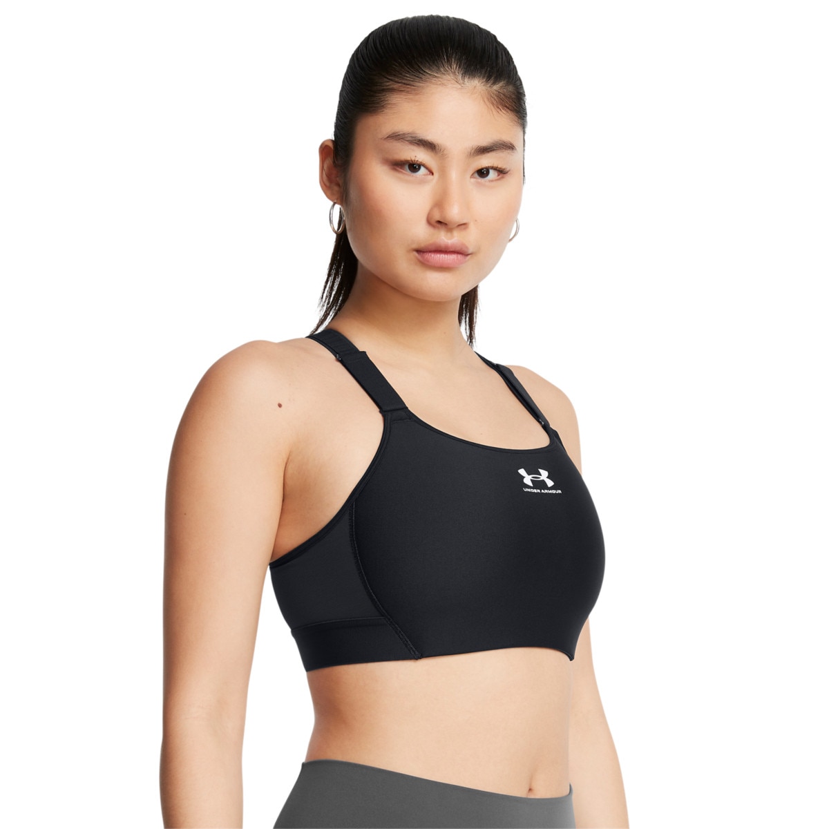 Biustonosz treningowy Under Armour UA HeatGear High - czarny - UNDER ARMOUR