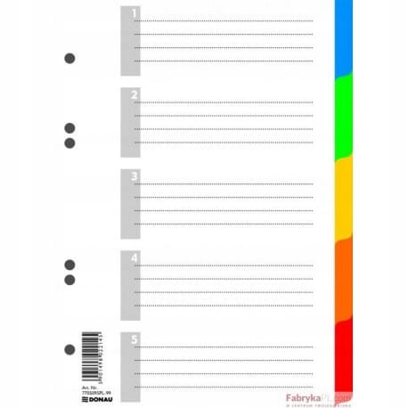 PRZEKŁADKI A5 5 PP DONAU KOLOR