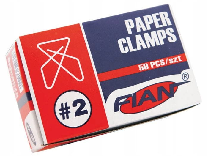 SPINACZE BIUROWE KRZYŻOWE NR 2 - 41 MM FIAN 50szt