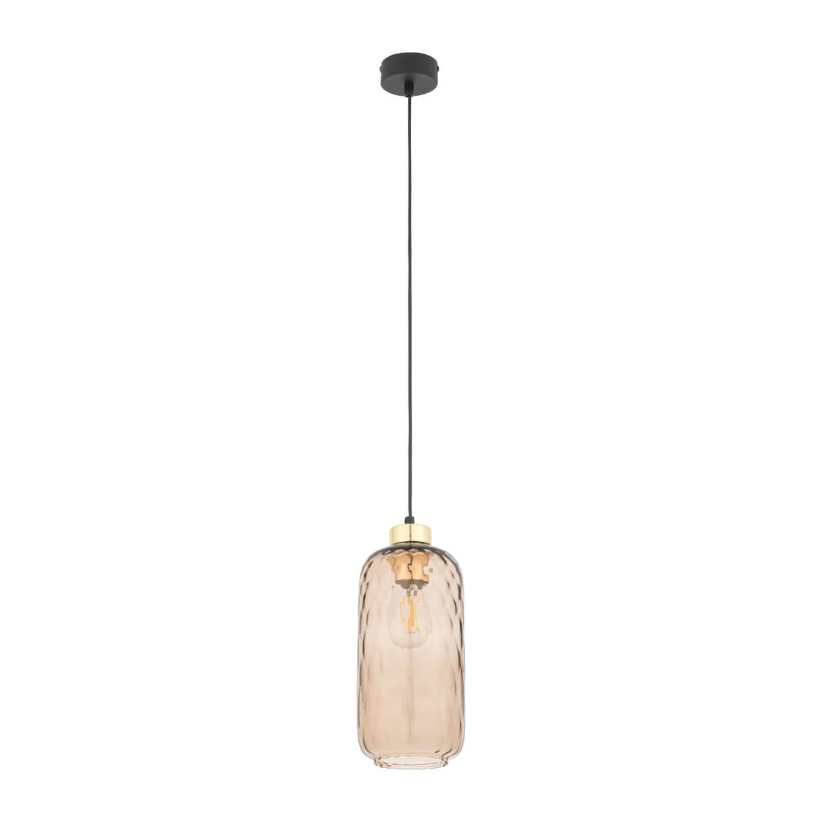 Wisząca lampa Pescara 4575 TK Lighting do jadalni nad stół bursztynowa czarna