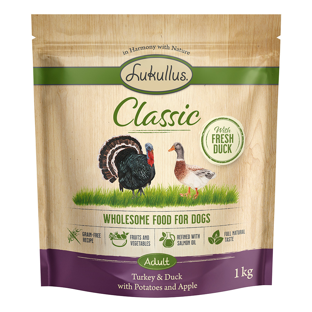 Lukullus Classic, indyk i kaczka (bez zbóż) - 1 kg
