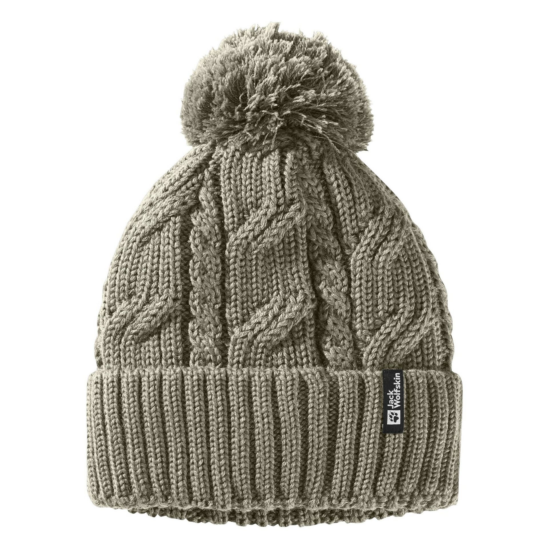 Czapka zimowa Jack Wolfskin POMPOM BEANIE seal - ONE SIZE