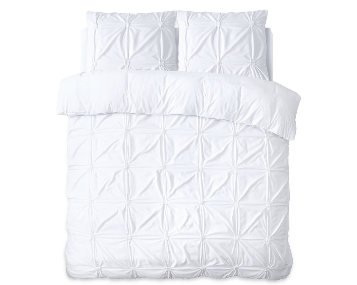 240x200/220 PUNCH PINTUCK biały mikroperkal kpl pościeli