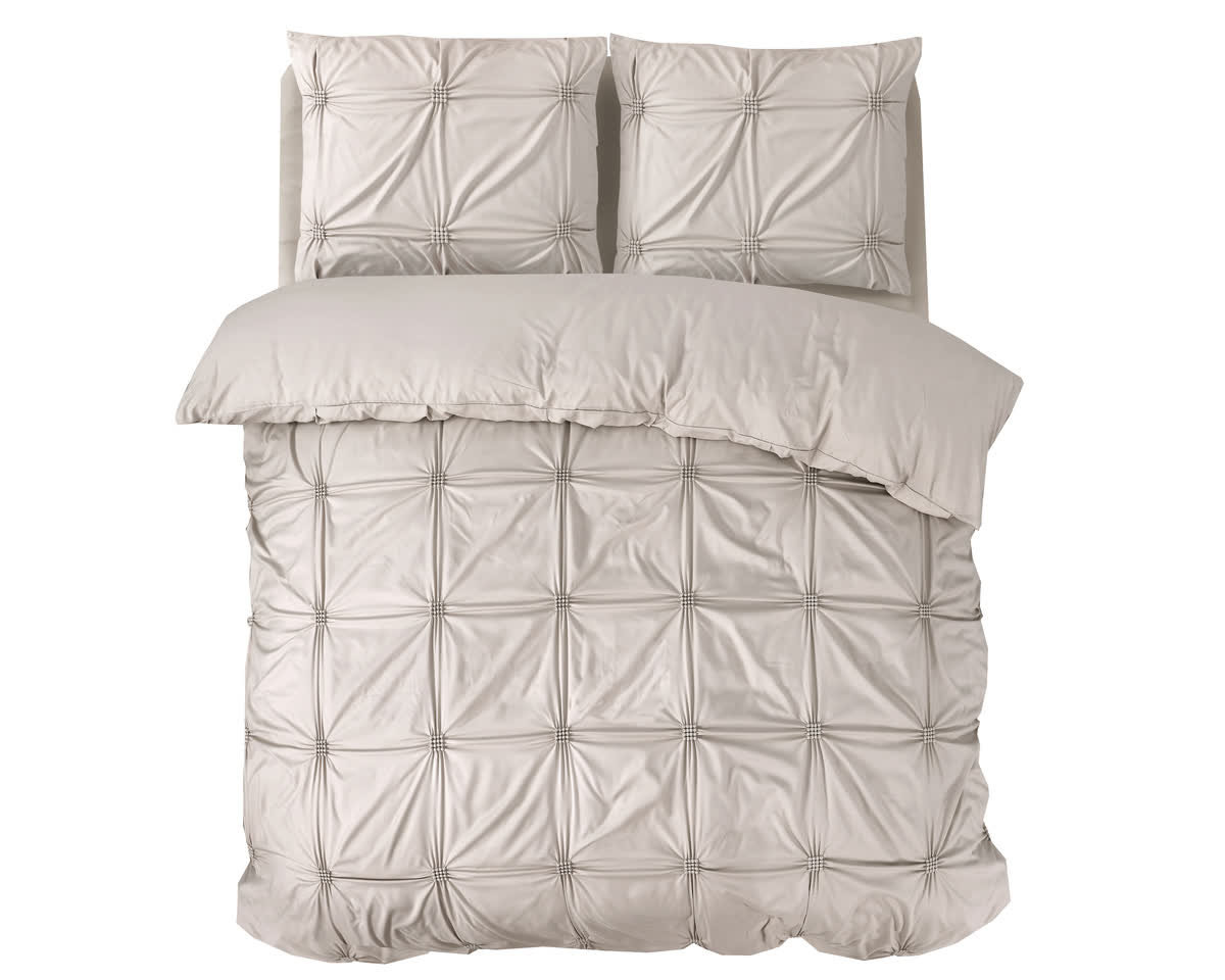 240x200/220 PUNCH PINTUCK brąz mikroperkal kpl pościeli