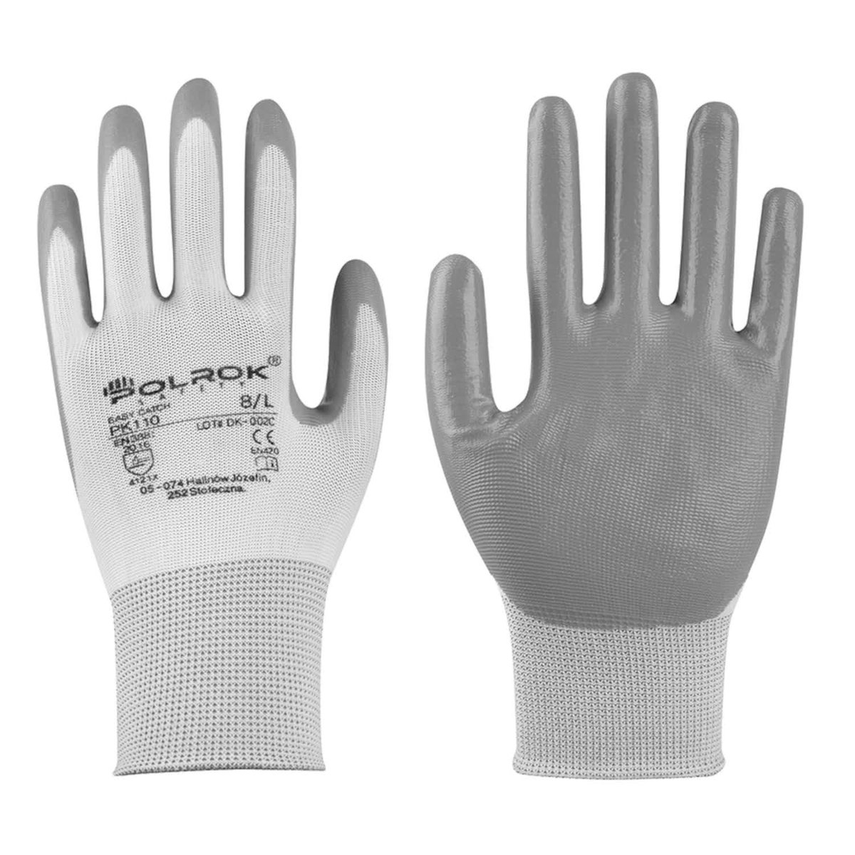 Rękawice PK 110 szare 10/XXL NBR