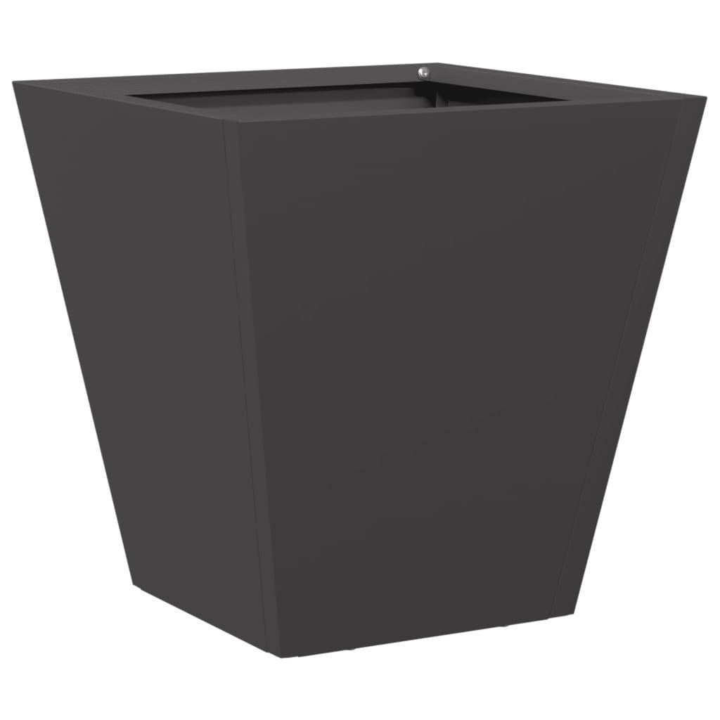 vidaXL Donica ogrodowa, czarna, 30x30x30 cm, stalowa