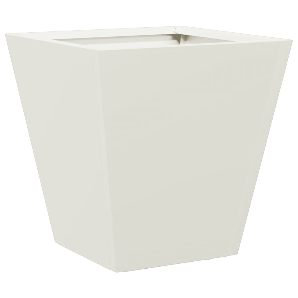 vidaXL Donica ogrodowa, biała, 30x30x30 cm, stalowa