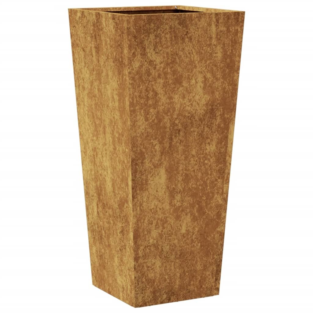 vidaXL Donica ogrodowa, 35x35x75 cm, stal kortenowska
