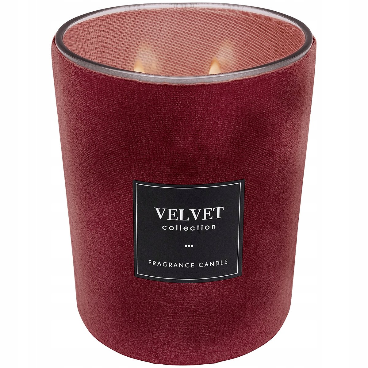 Świeca zapachowa aksamitna w szkle prezent bordowa