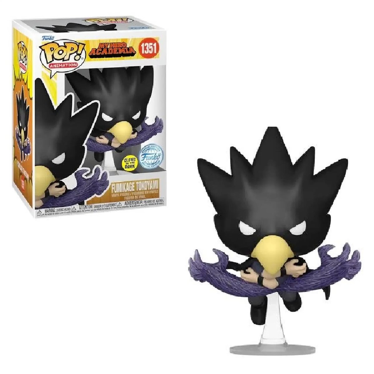 Funko Pop! Boku No Hero Academia - Fumikage Tokoyami Fallen Angel (Gitd) #1351 (Exclusive)
