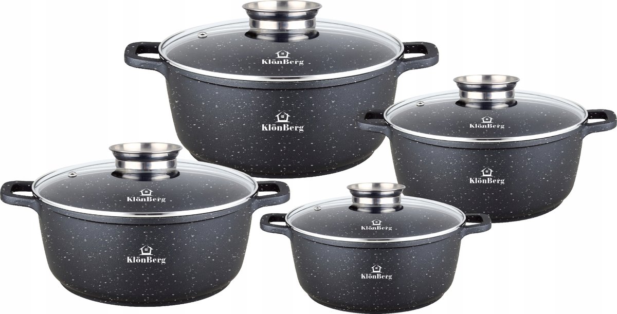 Zestaw garnków KlonBerg PREMIUM aluminiowe 8 el