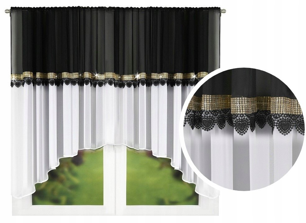 FIRANA GOTOWA Z GIPIURA CYRKONIE FIRANY WOAL ŁUK