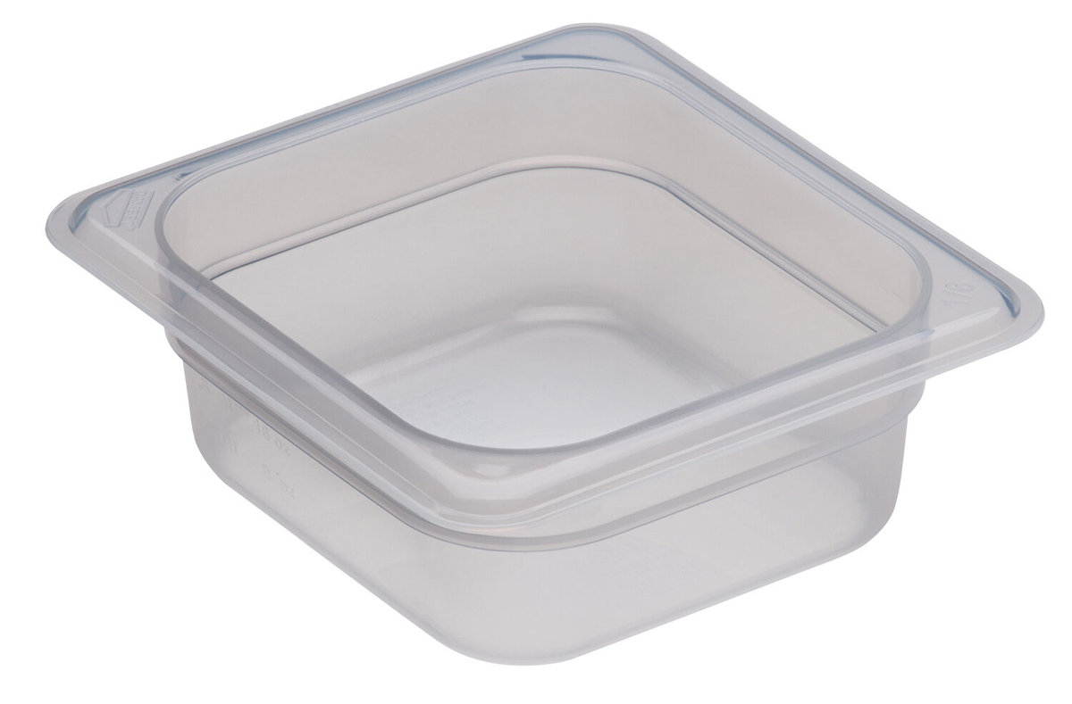 Pojemnik GN 1/6 z przezroczystego polipropylenu, Cambro, GN 1/6, 1L, transparentny, 162x176x(H)65mm