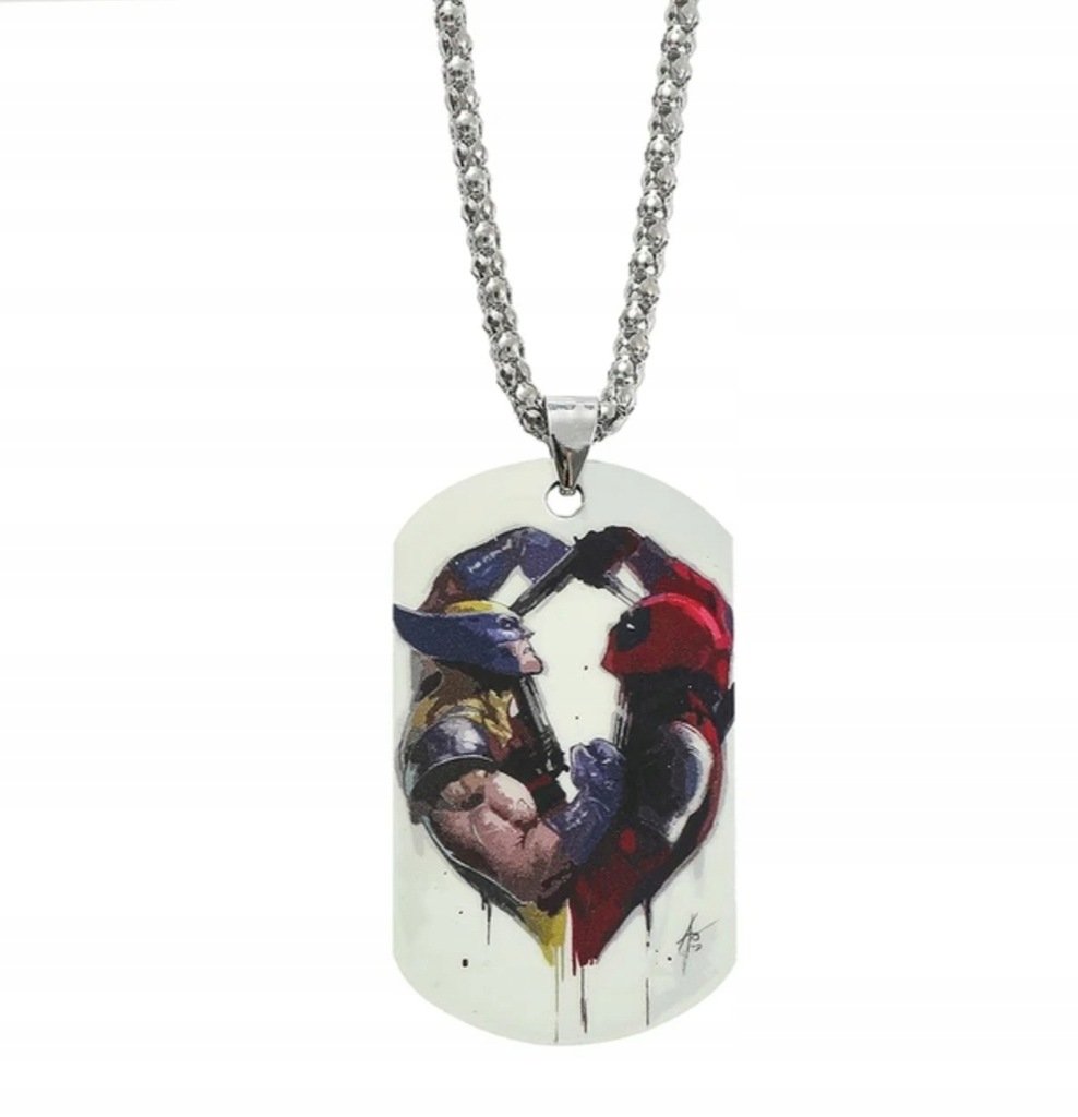 Naszyjnik wisiorek deadpool wolverine prezent streetwear