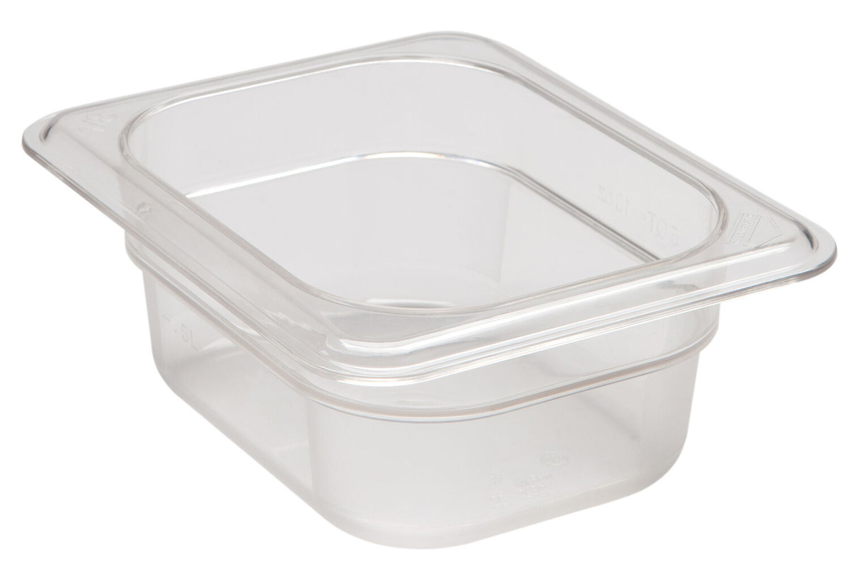 Pojemnik Camwear GN 1/8 z poliwęglanu, Cambro, 0,7 l, H 65 mm, 0,7L, transparentny, 161x132x(H)65mm