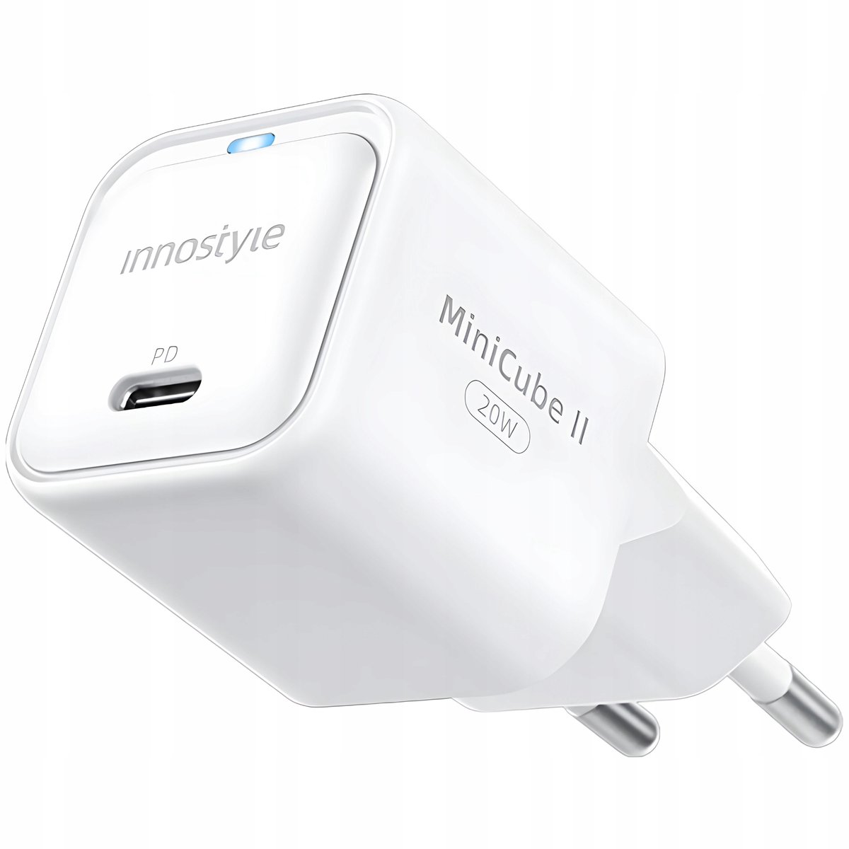 INNOSTYLE SZYBKA ŁADOWARKA KOSTKA USB-C 20W USB TYP C GAN II DO IPHONE LED