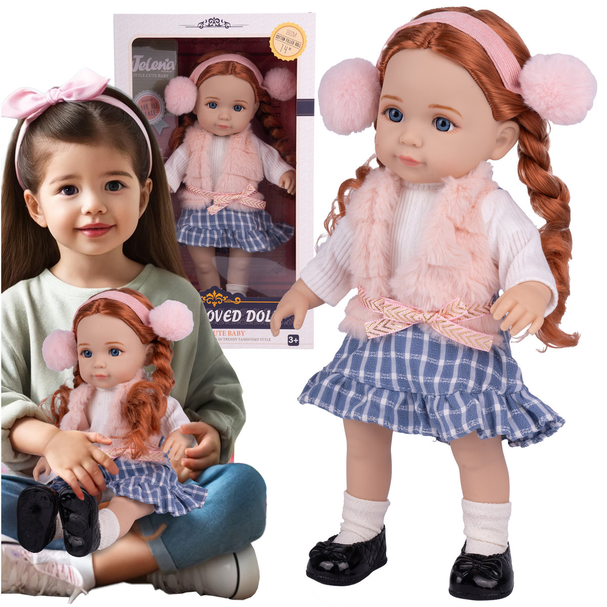 Lalka Jelena Ruchome Kończyny Śliczna Laleczka 36cm
