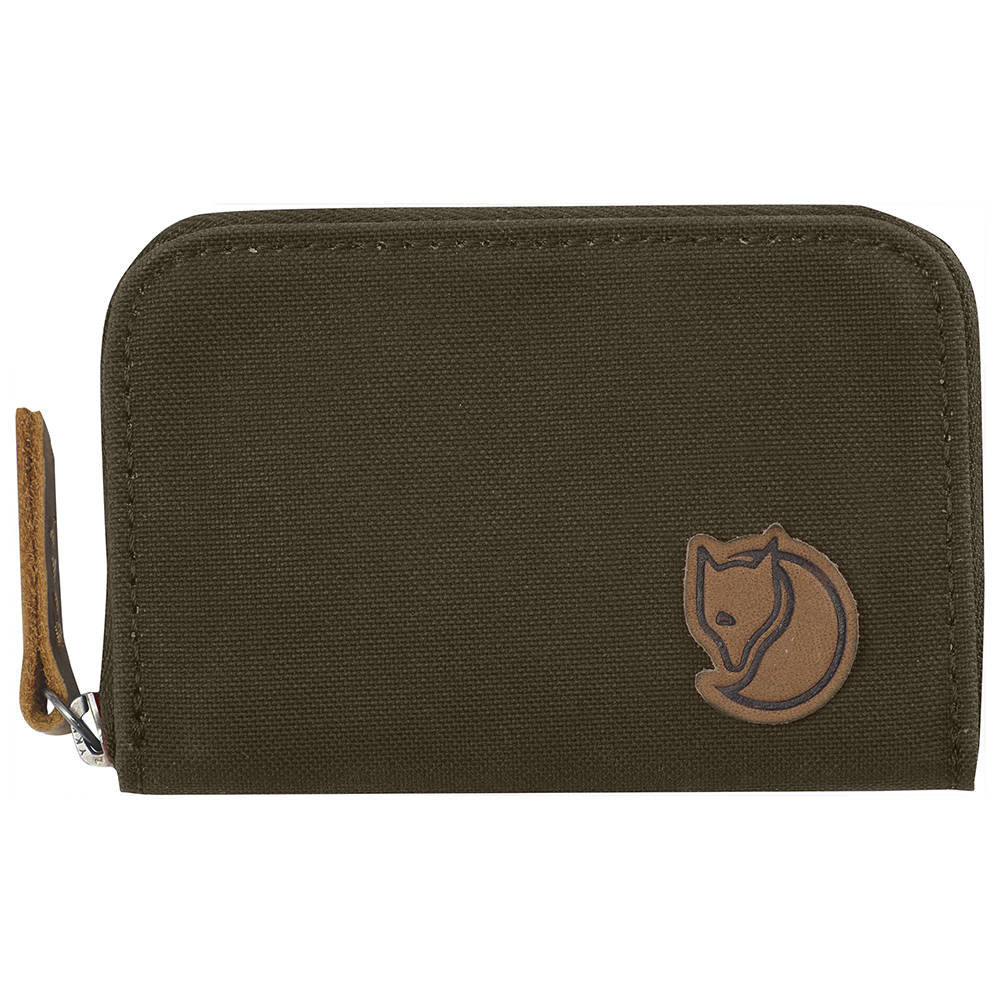Portfel na wizytówki Zip Card Holder Fjallraven - dark olive