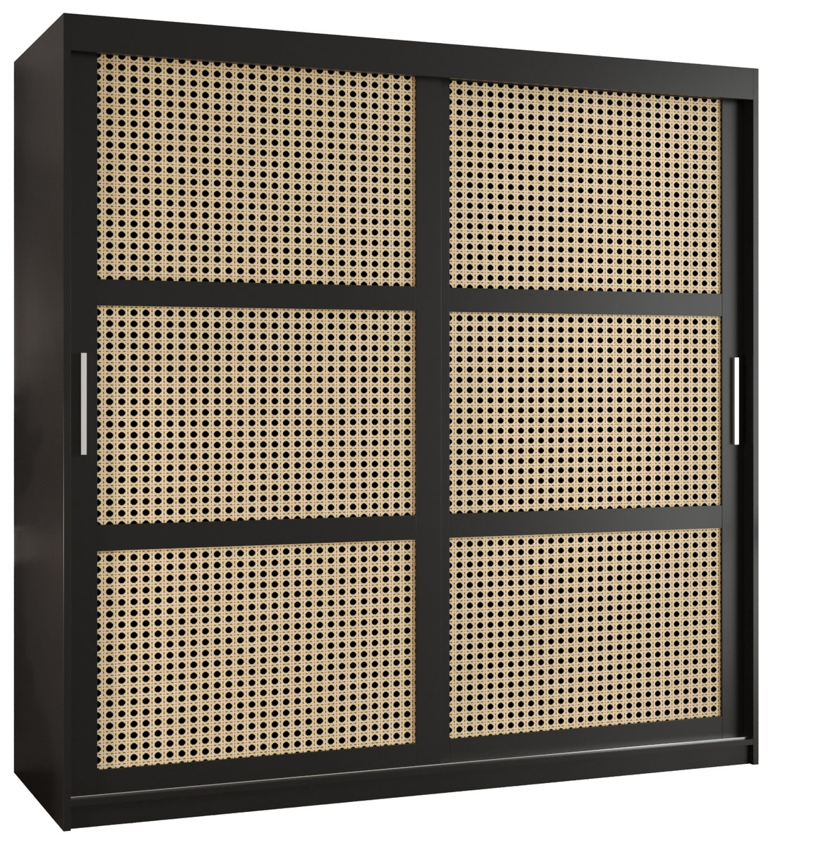 Szafa przesuwna Garderoba PLECIONKA WIEDEŃSKA 180 gł. 62 czarny