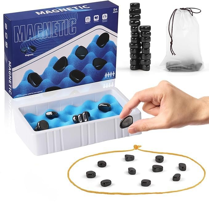Gra magnetyczna strategiczna logiczna kamyki magnetyczne kamienie plansza