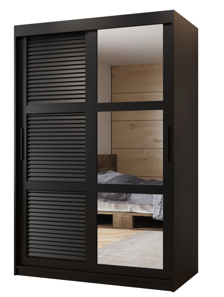 Szafa przesuwna Garderoba ŻALUZJA 2 120 gł. 62 czarny