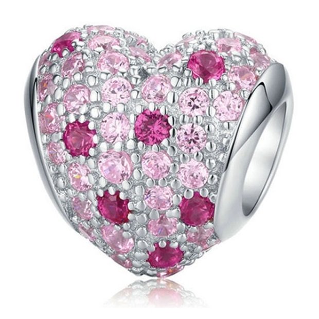 Zawieszka SREBRO 925 Charms koralik do PANDORA Różowe Serce