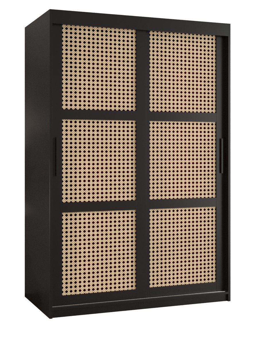 Szafa przesuwna Garderoba PLECIONKA WIEDEŃSKA 120 gł. 62 czarny