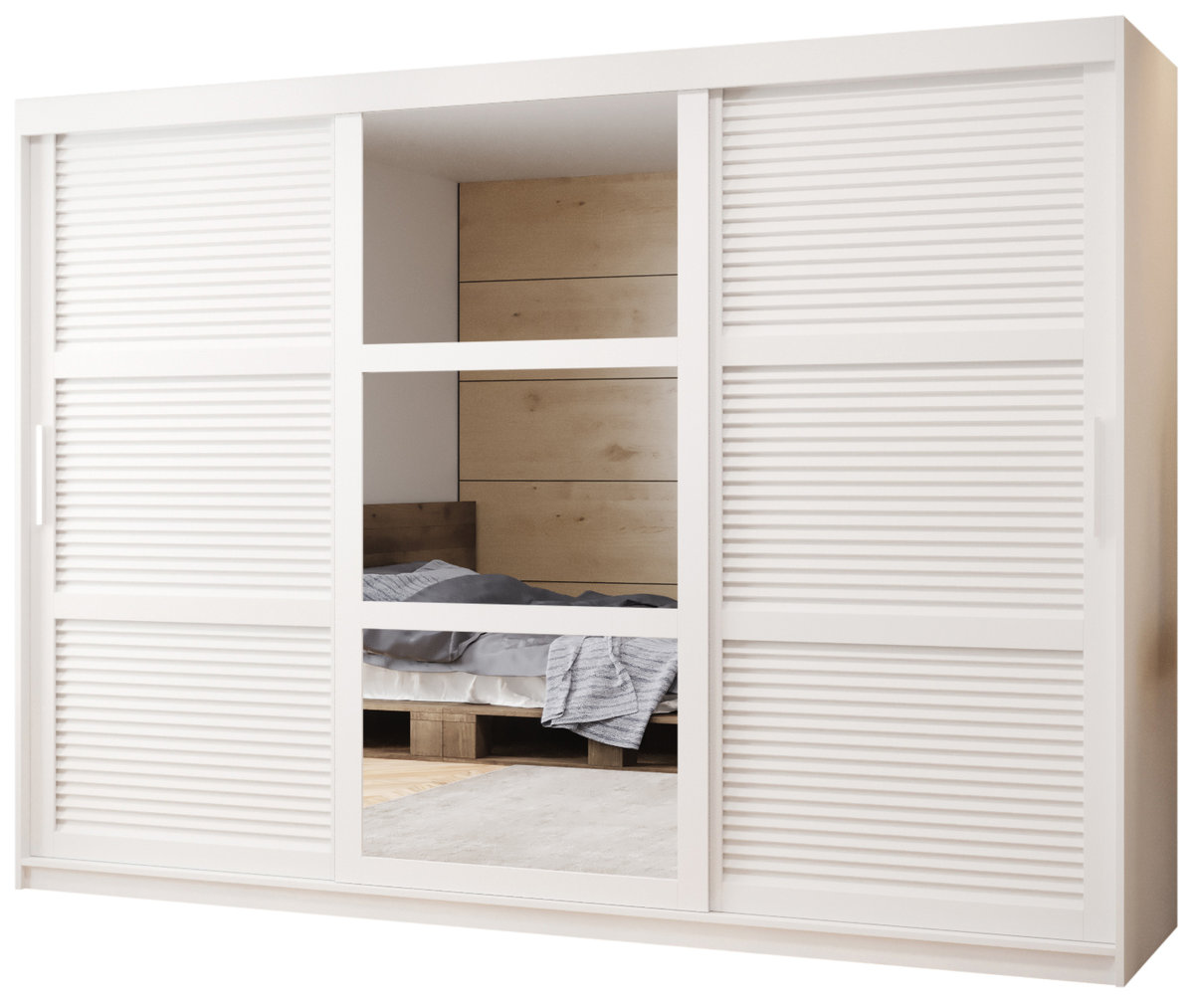 Szafa przesuwna Garderoba ŻALUZJA 2 250 gł. 62 biały