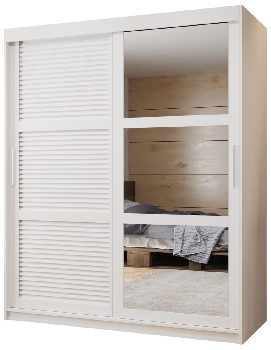 Szafa przesuwna Garderoba ŻALUZJA 2 150 gł. 62 biały