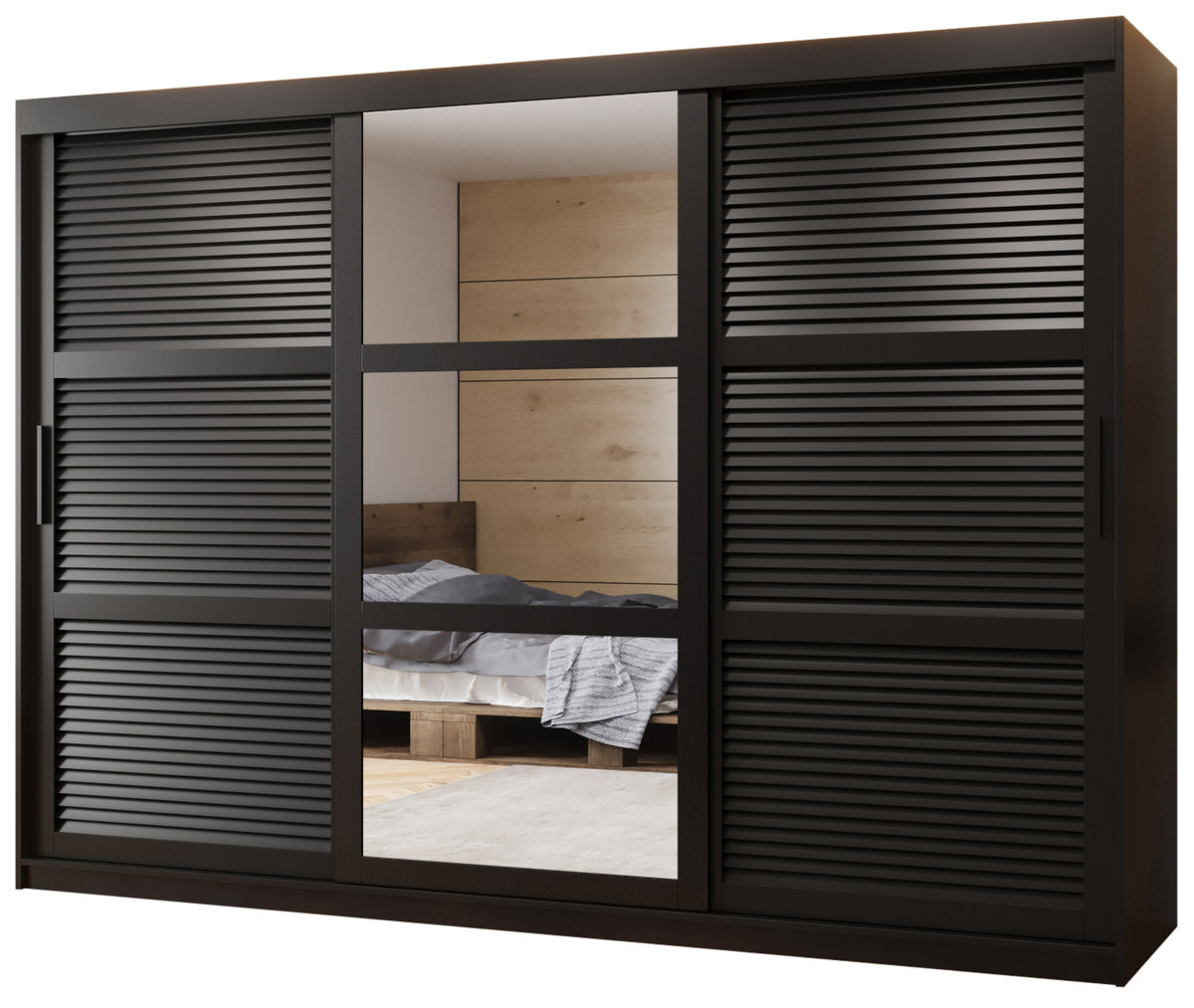 Szafa przesuwna Garderoba ŻALUZJA 2 250 gł. 62 czarny