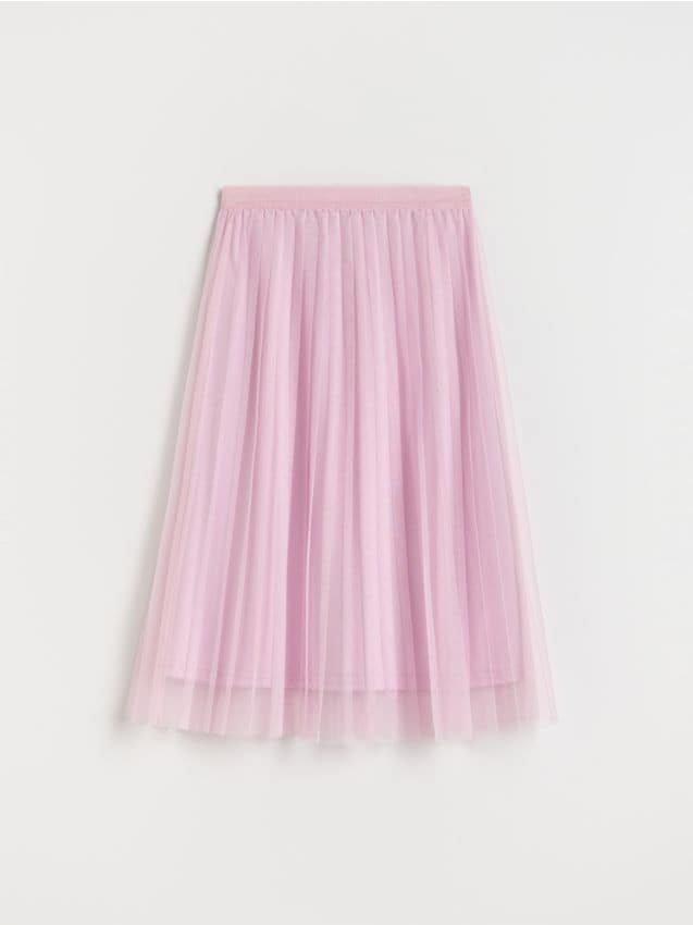 Reserved - Tiulowa spódnica - różowy